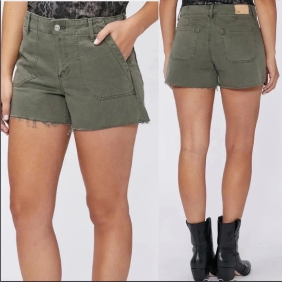 Paige army green Mayslie cargo shorts